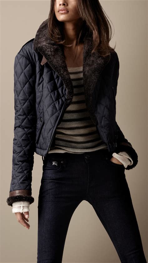 burberry bomber jacket women|women's burberry quilted jacket.